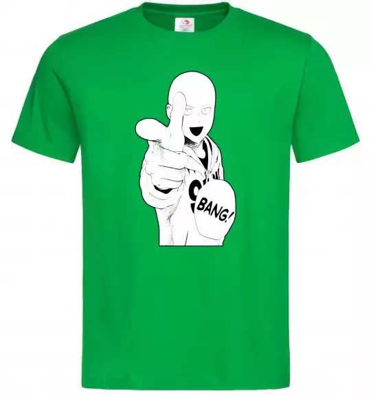 Чоловіча футболка One puch man bang Зелений фото