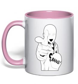 Чашка с цветной ручкой One puch man bang