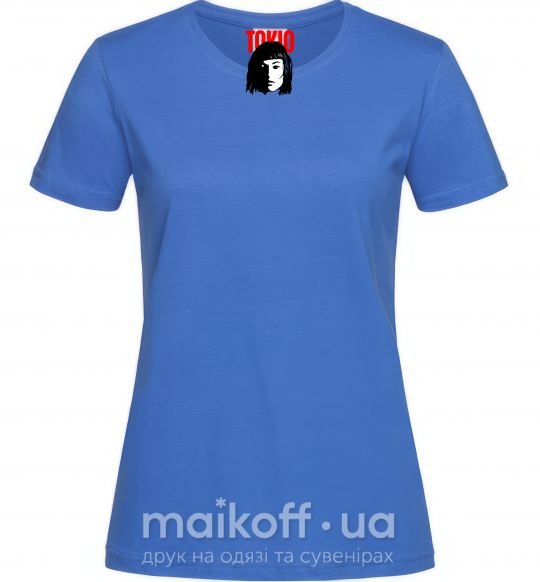 Жіноча футболка Бумажный дом TOKIO Яскраво-синій фото