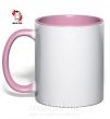 Чашка з кольоровою ручкою BELLA CIAO пятна Ніжно рожевий фото