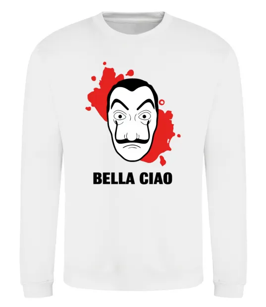 Світшот BELLA CIAO пятна Білий фото