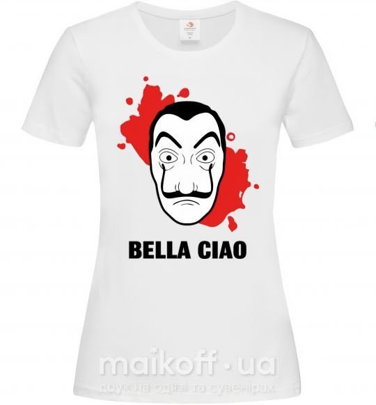 Женская футболка BELLA CIAO пятна Белый фото