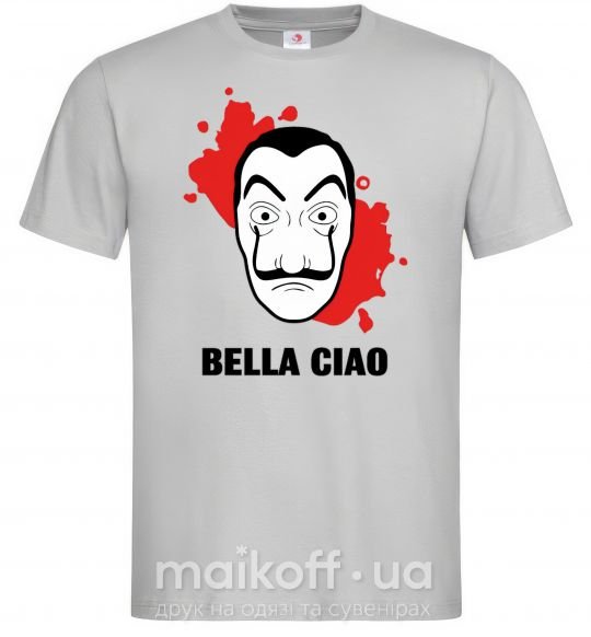 Мужская футболка BELLA CIAO пятна Серый фото