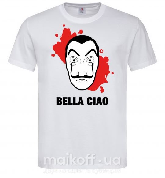 Чоловіча футболка BELLA CIAO пятна Білий фото