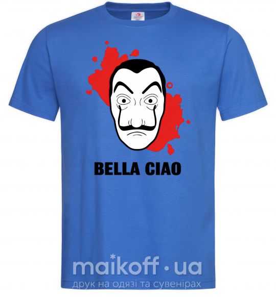 Мужская футболка BELLA CIAO пятна Ярко-синий фото