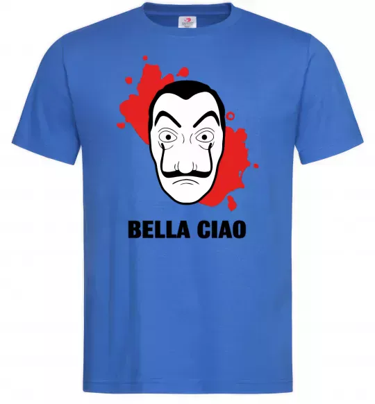 Мужская футболка BELLA CIAO пятна Ярко-синий фото