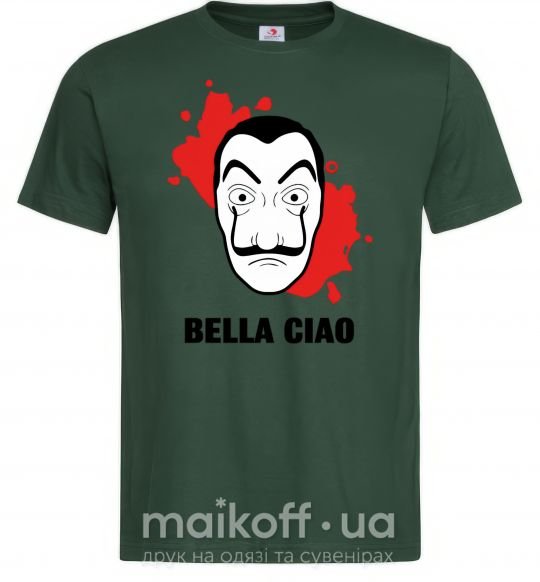 Чоловіча футболка BELLA CIAO пятна Темно-зелений фото