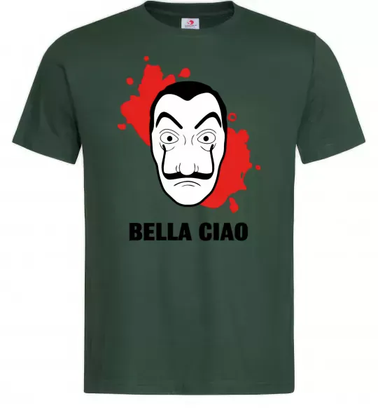 Мужская футболка BELLA CIAO пятна Темно-зеленый фото