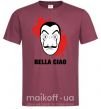 Чоловіча футболка BELLA CIAO пятна Бордовий фото