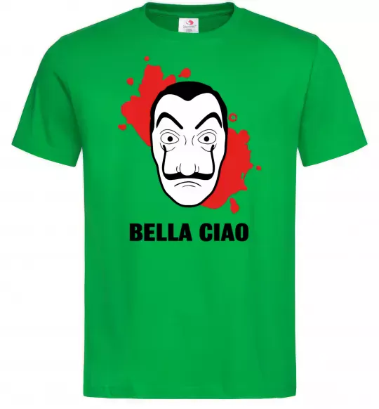 Мужская футболка BELLA CIAO пятна Зеленый фото