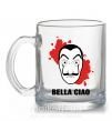 Чашка стеклянная BELLA CIAO пятна Прозрачный фото