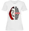 Жіноча футболка Паперовий дім професор Білий Жіноча футболка Паперовий дім професор Білий фото