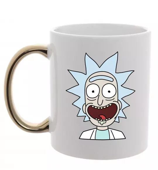 Чашка с цветной ручкой Рік щасливий Золото фото