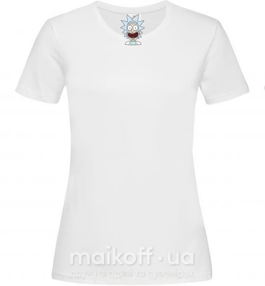 Женская футболка Рик рад Белый фото