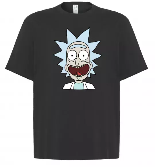 Футболка Оверсайз Рік щасливий Черный фото