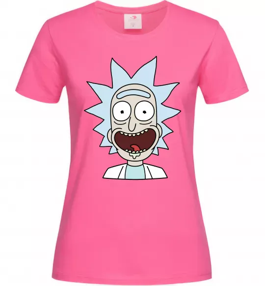 Жіноча футболка Рік щасливий Яскраво-рожевий фото