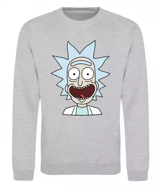 Свитшот Рік щасливий Серый меланж фото