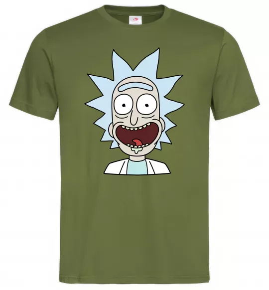 Мужская футболка Рік щасливий Оливковый фото