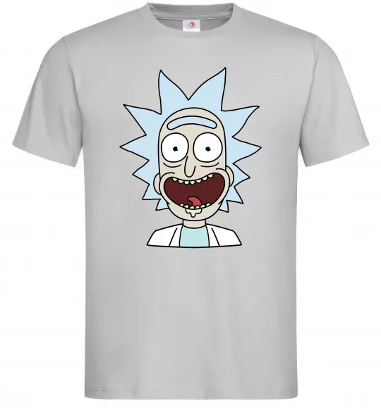 Мужская футболка Рік щасливий Серый фото