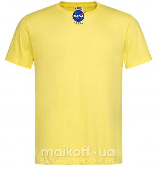 Мужская футболка I need NASA Лимонный фото