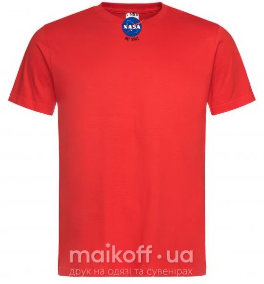 Мужская футболка I need NASA Красный фото
