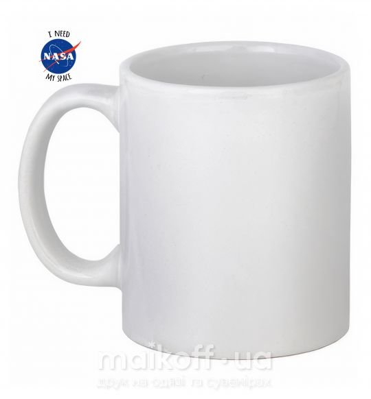 Чашка керамическая I need NASA Белый фото