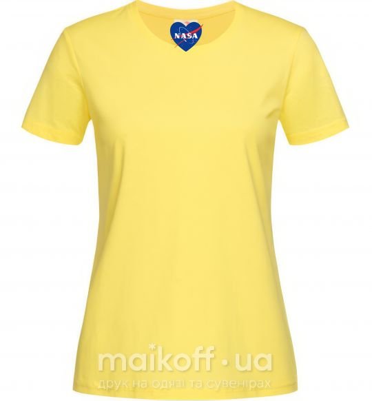 Жіноча футболка Nasa logo сердце Лимонний фото
