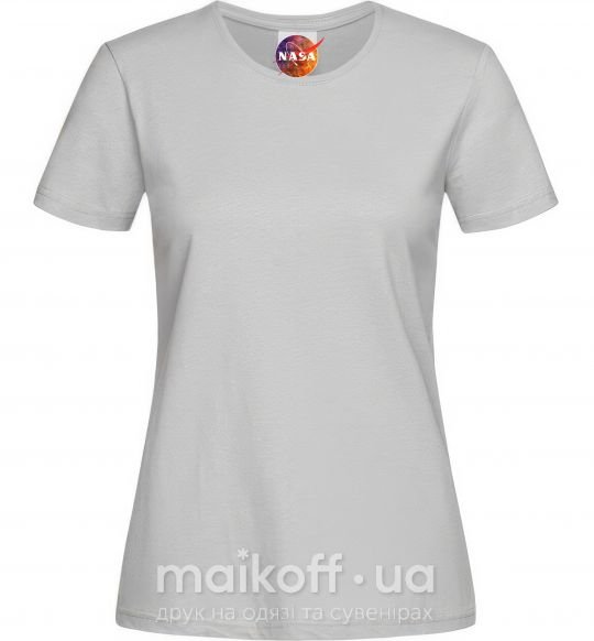 Женская футболка Nasa logo космос Серый фото