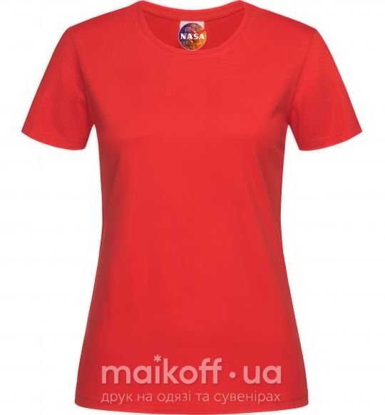 Женская футболка Nasa logo космос Красный фото