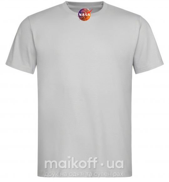 Мужская футболка Nasa logo космос Серый фото