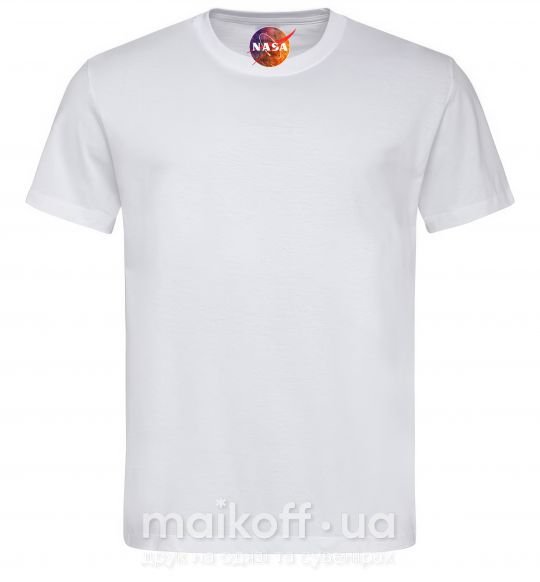 Чоловіча футболка Nasa logo космос Білий фото