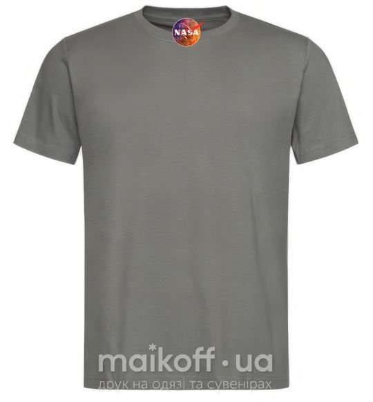 Чоловіча футболка Nasa logo космос Графіт фото