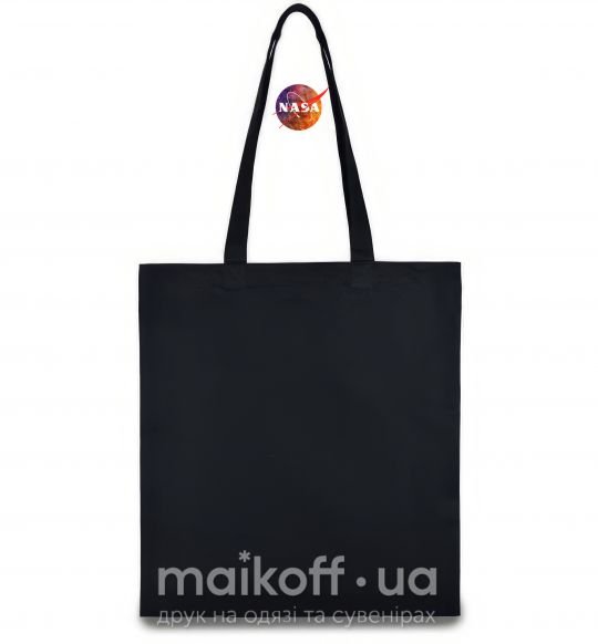 Еко-сумка Nasa logo космос Чорний фото