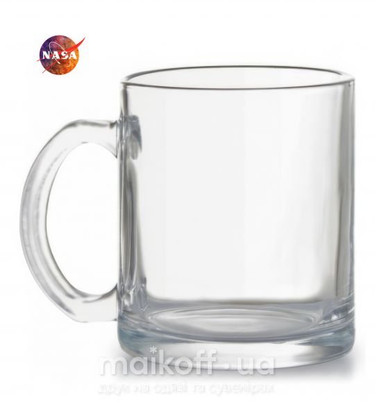 Чашка скляна Nasa logo космос Прозорий фото