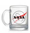 Чашка стеклянная Nasa logo контур Прозрачный фото