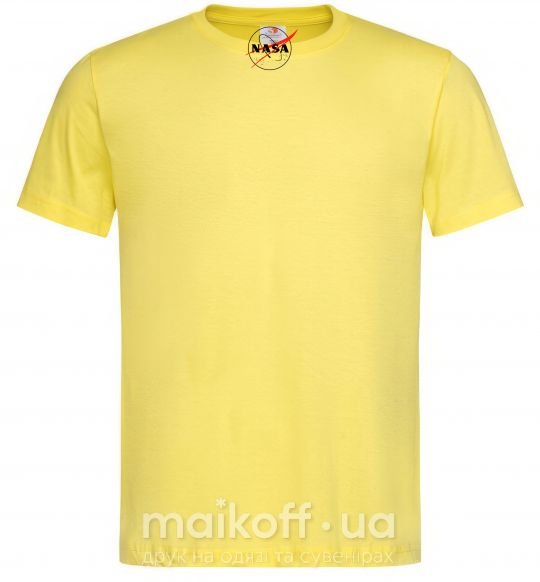 Мужская футболка Nasa logo контур Лимонный фото