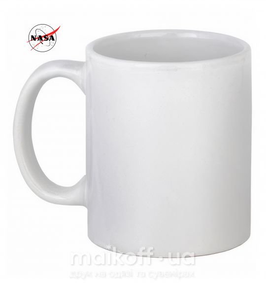 Чашка керамическая Nasa logo контур Белый фото