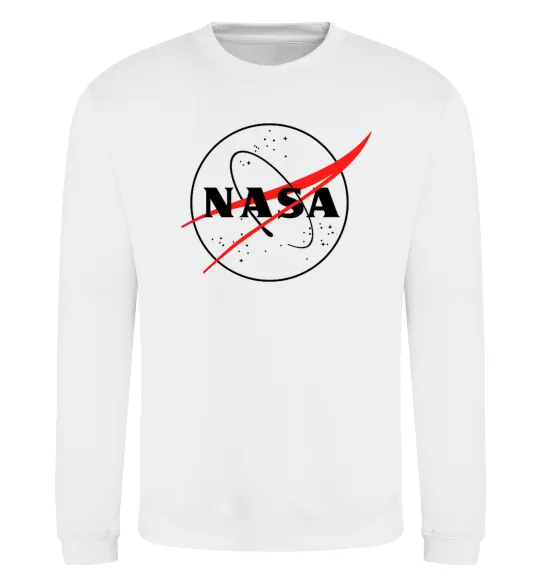 Світшот Nasa logo контур Білий фото