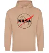 Чоловіча толстовка (худі) Nasa logo контур Пісочний Чоловіча толстовка (худі) Nasa logo контур Пісочний фото