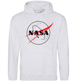 Женская толстовка (худи) Nasa logo контур