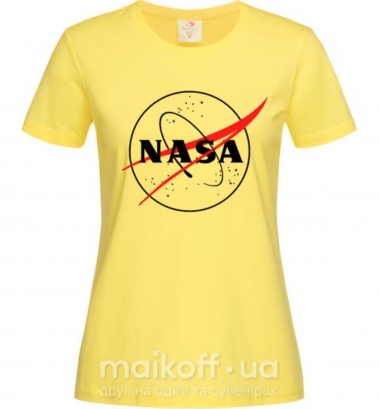 Жіноча футболка Nasa logo контур Лимонний фото