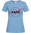 Жіноча футболка Nasa logo контур Блакитний фото