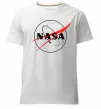 Мужская премиум футболка Nasa logo контур Белый фото