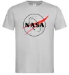 Чоловіча футболка Nasa logo контур Сірий фото