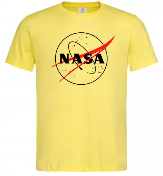 Чоловіча футболка Nasa logo контур Лимонний фото