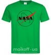 Мужская футболка Nasa logo контур Зеленый фото