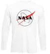 Лонгслив Nasa logo контур Белый фото