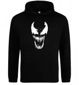 Мужская толстовка (худи) Веном маска Черный фото