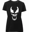 Жіноча преміум футболка Веном маска Чорний фото