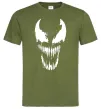 Мужская футболка Веном маска Оливковый фото